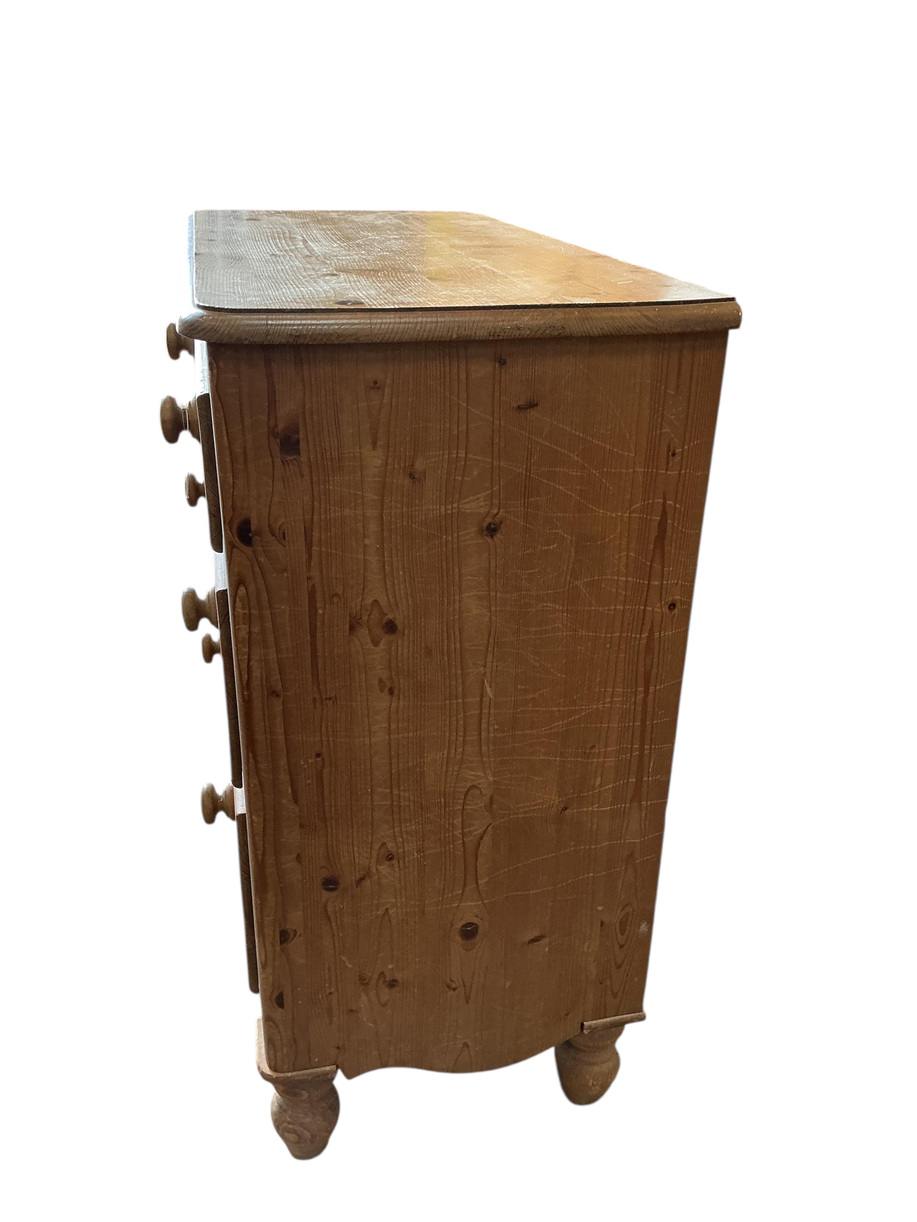 A Victorian style pine chest, width 102cm, depth 47cm, height 104cm